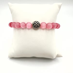 Cat’s Eye Gemstone Bracelet – 8mm Crystal Jewelry for Focus, Protection & Inner Strength – Healing Gift for Women