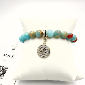 Impression Jasper Bracelet – Boho Crystal Jewelry • 8mm Stackable • Stability • Inner Peace • Intuition • Mindfulness Gift for Women!