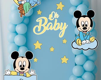 Baby Shower Decoration//Indoor and Outdoor Decoration/Mickey Baby/Coroplast Figures all Occasions