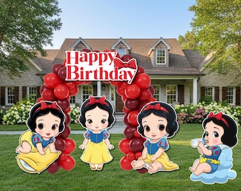 Snow white Baby Birthday Decoration/Baby Shower /Coroplast Figures all Occasions/Indoor and Outdoor Decor
