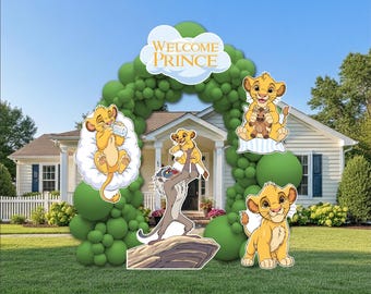 Baby Shower Decoration/Simba/Rafiki/Lion KIng/Coroplast Figures All Occasions/Indoor and Outdoor