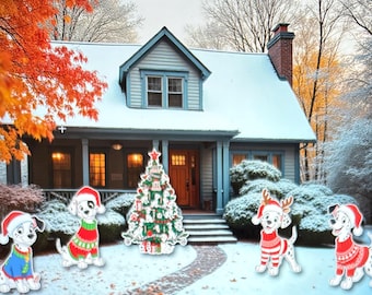 101 Dalmatians/ Christmas Decorations/Indoor and Outdoor Decorations/Yard Decoration/Coroplast Figures All Occasions/