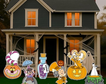 Alice wonderland/Halloween DecorationCoroplast Figures all Occasions/Alice/Sombrerero/Cheshire/Bunny/Mouse