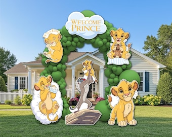 Baby Shower Decoration/Simba/Rafiki/Lion KIng/Coroplast Figures All Occasions/Indoor and Outdoor