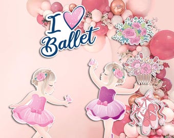 Ballet Dancer Bithday Decoration/Indoor and outdoor,/ Coroplast figures all Occasions