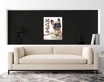 Custom French Bulldog Art //Personalized Acrylic  /Decoration/Playroom  kids