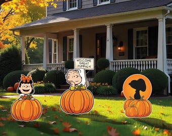 Halloween Decoration Sally, Charlie, , Lucy,/Coroplast Figures All Ocacasions
