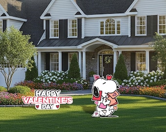 Valentine's Day/Coroplast Figures all Ocasions/Indoor and Outdoor Decoration/ love letters /Dog