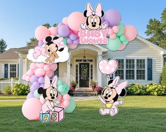 Baby Shower Decoration/Baby Minnie/Indoor and Outdoor/BirthdayCoroplast Figures all Occasions