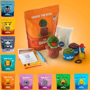 Amigurumi Crochet Kit for Adults and Kids, Beginner Crochet Kit, DIY amigurumi kit, Animal Crochet Set