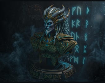Lich Dragonlord Thallgrund - Ice Wraith Bust | Maximum Detailed 16k Resin Printed Figure