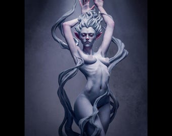 Sirena: The Ethereal Spirit Statue | Maximum Detailed 16k Resin Printed Figure