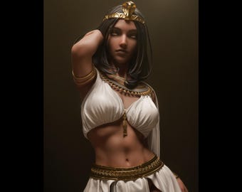 Egyptian Queen Cleopatra Figure | 16K Ultra-High Definition Print