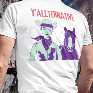 Y&#39;ALLTERNATIVE, Emo Cowboy, Coastal Cowboy, Funny Emo Tee, Millennial Emo Kid, Emo Music Gift, Emo Country Shirt, Elder Emo, Mens Emo Shirt