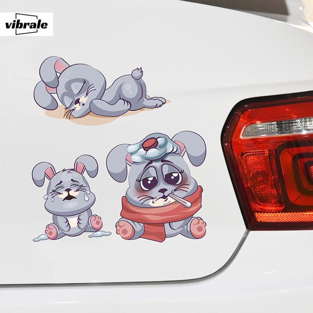 Rabbit Stickers . Car Stickers . Car Decals . Refrigerator Sticker ...