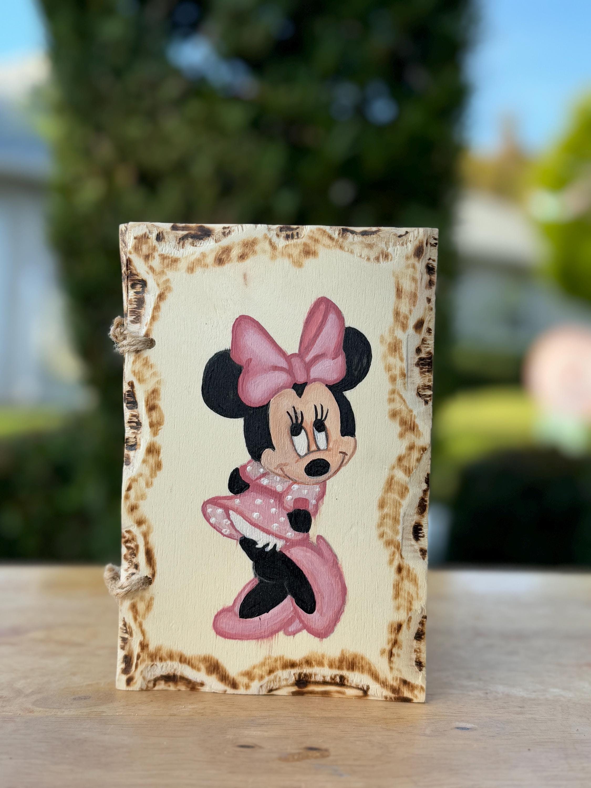 Handmade Wood Book Card