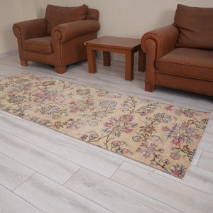 Oushak Runner 3x8,Vintage Runner Rug,Turkish Rug Runner,3x8 Runner Rug,Faded Rug,Vintage Rug 3x8,Turkish Runner,Muted Rug,Wool Runner,753