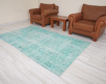 Oushak Rug 5x8,Vintage Turkish Rug,5x8 Area Rug,Faded Oushak Rug,Muted Turkish Rug,Vintage Rug 5x8,Antique Area Rug,Wool Rug,Soft Rug,623