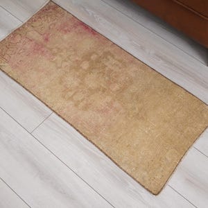Vintage Turkish Rug,2x3 Door Mat Rug,Vintage Mini Rug,Oushak Rug 2x3,Turkish Small Rug,Mini Rug 2x3,Wool Door Mat,Soft Rug,Vintage Rug,642