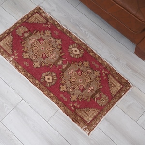 Vintage Turkish Rug,2x3 Door Mat Rug,Vintage Mini Rug,Oushak Rug 2x3,Turkish Small Rug,Mini Rug 2x3,Wool Door Mat,Soft Rug,Vintage Rug,569