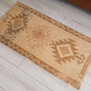 Vintage Turkish Rug,2x3 Door Mat Rug,Vintage Mini Rug,Oushak Rug 2x3,Turkish Small Rug,Mini Rug 2x3,Wool Door Mat,Soft Rug,Vintage Rug,282