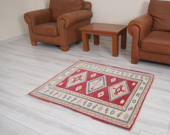 Oushak Rug 3x4,Vintage Turkish Rug,3x4 Area Rug,Faded Oushak Rug,Muted Turkish Rug,Vintage Rug 3x4,Antique Area Rug,Wool Rug,Soft Rug,1541