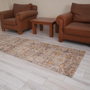 Oushak Runner 3x8,Vintage Runner Rug,Turkish Rug Runner,3x8 Runner Rug,Faded Rug,Vintage Rug 3x8,Turkish Runner,Muted Rug,Wool Runner,715