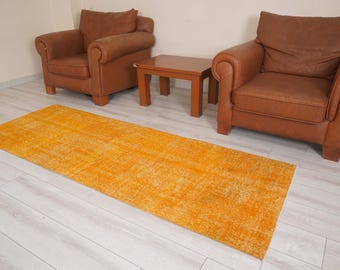 Oushak Runner 3x8,Vintage Runner Rug,Turkish Rug Runner,3x8 Runner Rug,Faded Rug,Vintage Rug 3x8,Turkish Runner,Muted Rug,Wool Runner,1466