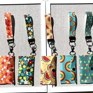 ¡Juegos de billetera y llavero de cuero sintético con brillo! ¡Portatarjetas de regalo, canasta de regalo para vacaciones en la playa, obsequio divertido o accesorio de moda para ella! Primavera, verano