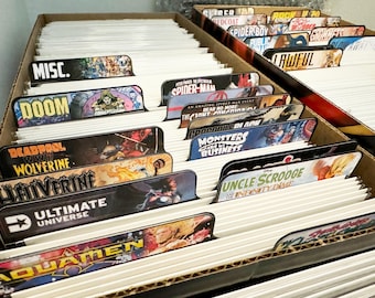 Max Pro Comic Book Dividers - 50 Count, Green, Flex Fold Tabs For Easy Organizing