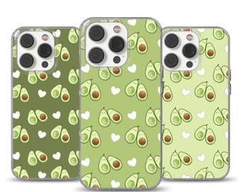 Fresh Avocado Phone Case Hass Avocado cover for iPhone 16e, 14, 13, 12, 11, SE, Samsung S25, A15, S21, S23 Ultra, Google pixel 8, 9 Pro
