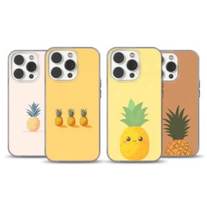 Pineapple Clipart Phone Case: Minimalist Tropical Design