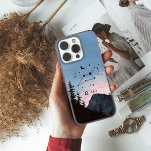 Etui na telefon ze znakiem zodiaku Lew Etui ze znakiem zodiaku Lew na iPhone 16e, 14, 13, 12, 11, SE, Samsung S25 Edge, A15, S21, S23, Pixel 9A, 8 Pro