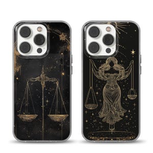 Etui na telefon zodiaku SIgna Libra 2025 na Nowy Rok pasuje do iPhone'a 12 Pro, iPhone'a 16+, Samsunga S24, A53, S21, S23 Ultra, Google Pixel 9, 6A