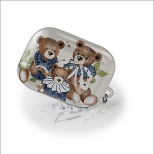 Blueberry Bears AirPod-hoesje Cartoon Bears-hoes past op AirPods Pro, Pro 2, airpods 1/2, hoesje voor Samsung Buds, hoesje voor Google Pixel Buds