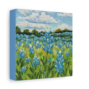 Texas Bluebonnet Poster, Painting Print, Canvas Art, Framed Artwork, Poster Wall Art, Nature Art Poster, Wildflower Print, Home Decor