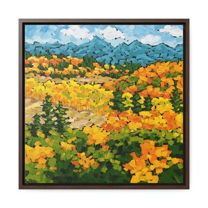 Impresión de arte de pared de otoño, impresión en lienzo con paisaje de bosque otoñal: decoración del hogar