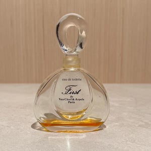 1960s First de Van Cleef & Arpels Paris, Eau De Toilette Perfume Bottle w/ 5% Fragrance left