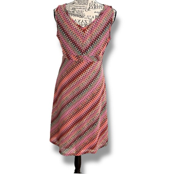 Y2K Pink Chevron Dress - New York & Co Faux Wrap - Size M - Etsy
