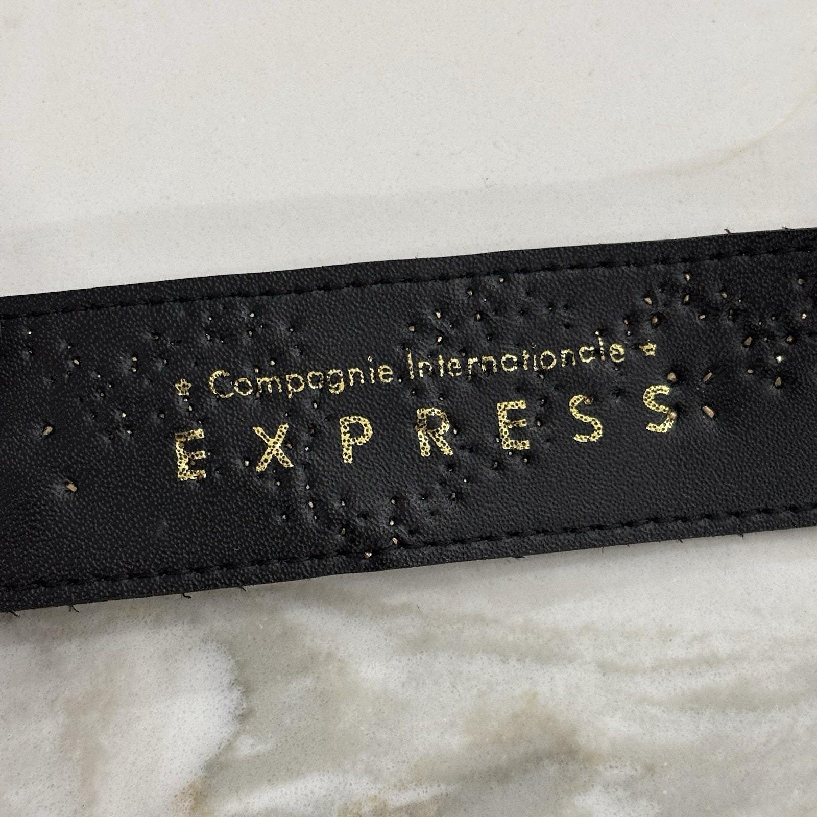 Vintage EXPRESS Black Suede Belt Bras Medallions Vintage Express Women Size S Gold Mesh/ Black Suede Belt | eBay main image 2