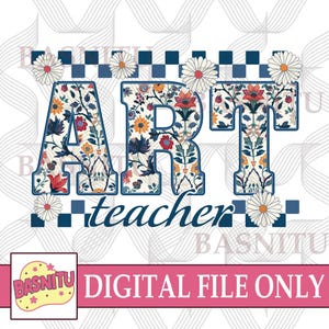 Retro Art Teacher Digital Png File For Shirt, Toile Art Teacher Png, Cute Art Teacher Appreciation Gift, Gift for Art Teacher