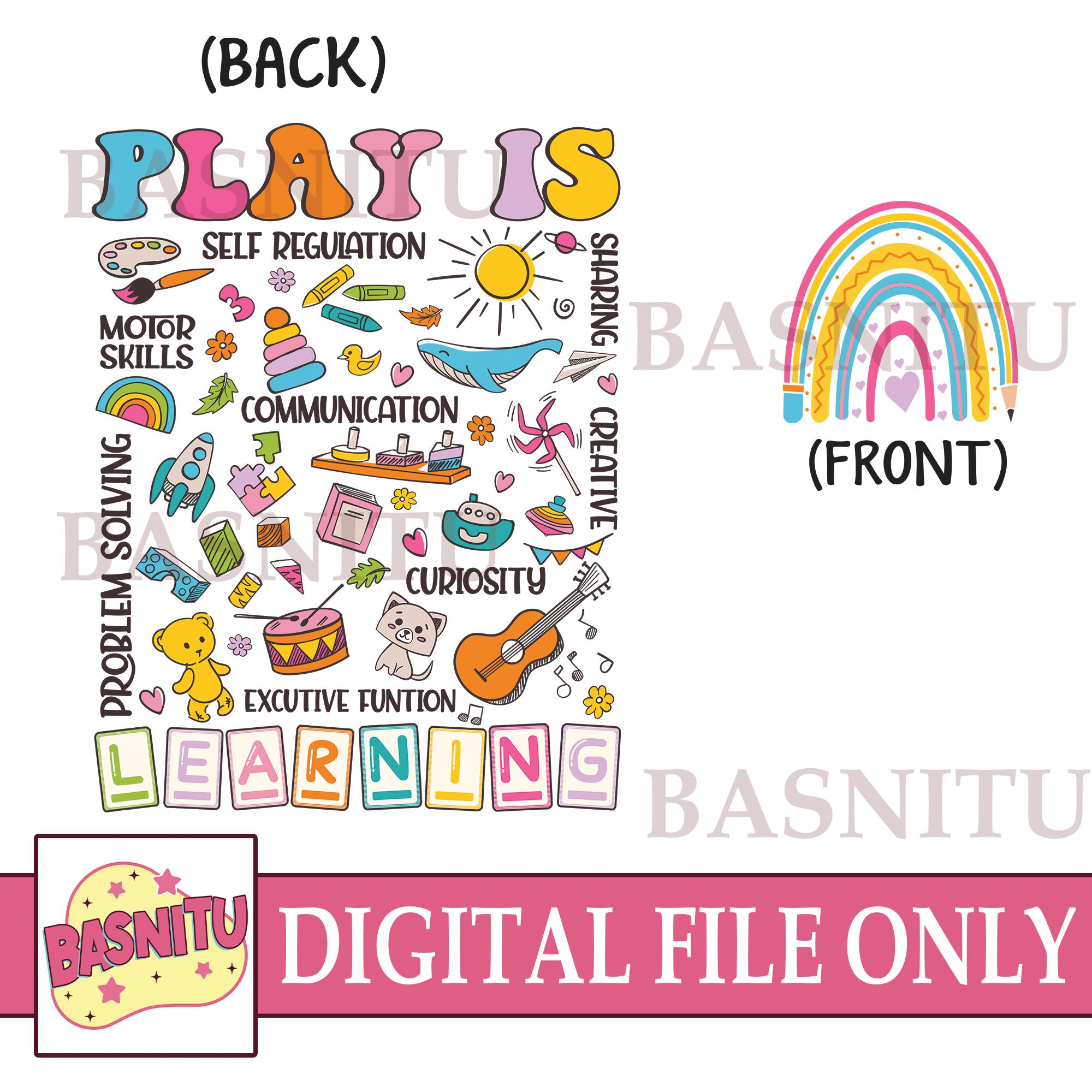 Play Is Learning Digital Png File For Shirt, Kindergarten Teacher, Teacher Preschool Png, Daycare Teacher Png, Gift For Teacher