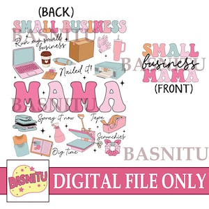 Petite entreprise maman fichier numérique Png pour chemise, cadeau pour maman, entreprise Png, fête des mères Png, maman mignonne