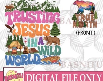 Trusting Jesus Digital Png File For Shirt, Vacation Bible School Png, VBS 2025, Summer Bible Camp Png, Christian Png, Scripture Png