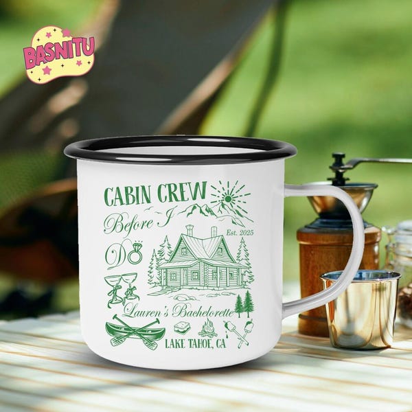 Cabin Crew Before I Do Mug, Camping Bachelorette Gift, Campfire Mugs, Gift For Bridesmaid, Bach Party Favors