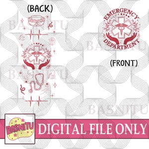 Emergency Department Digital Png File For Shirt, ER Nurse Png, Emergency Room Png, New Nurse Gift, Emergency Nurse, ED Nurse, Nurse Png