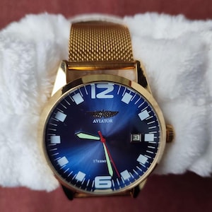 Poljot Aviator Mechanical Watch | Soviet Pilot Wristwatch | Vintage Men's Gift