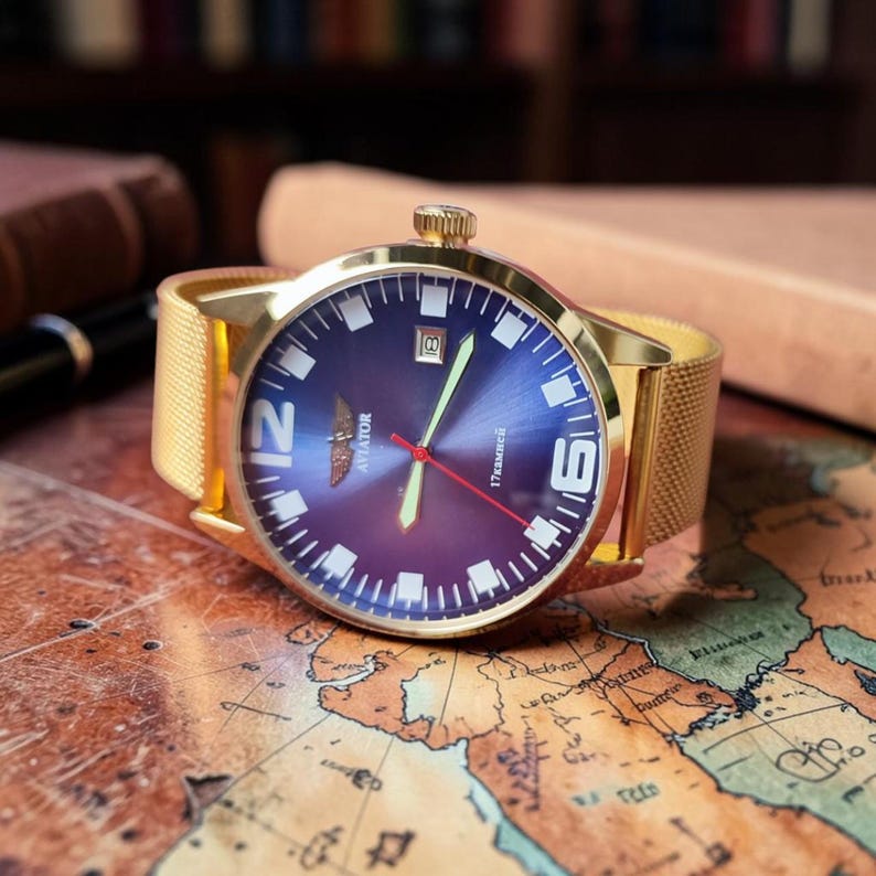 Poljot Aviator Mechanical Watch | Soviet Pilot Wristwatch | Vintage Men's Gift