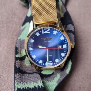 Poljot Aviator Mechanical Watch | Soviet Pilot Wristwatch | Vintage Men's Gift