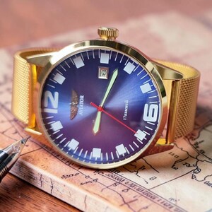 Poljot Aviator Mechanical Watch | Soviet Pilot Wristwatch | Vintage Men's Gift